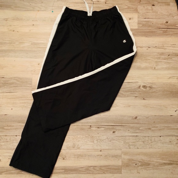 Champion Other - Champion Black White Striped Vintage Track Pants